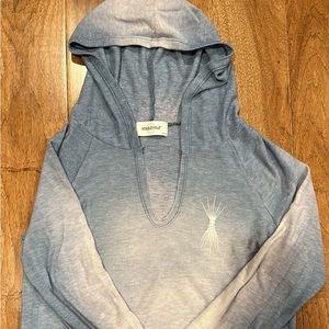 Blue hooded super soft SOULCYCLE long sleeve shirt